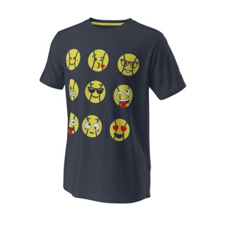Wilson Tennis Tshirt Emoti Fun Tech (Baumwollmix) inkblau Jungen
